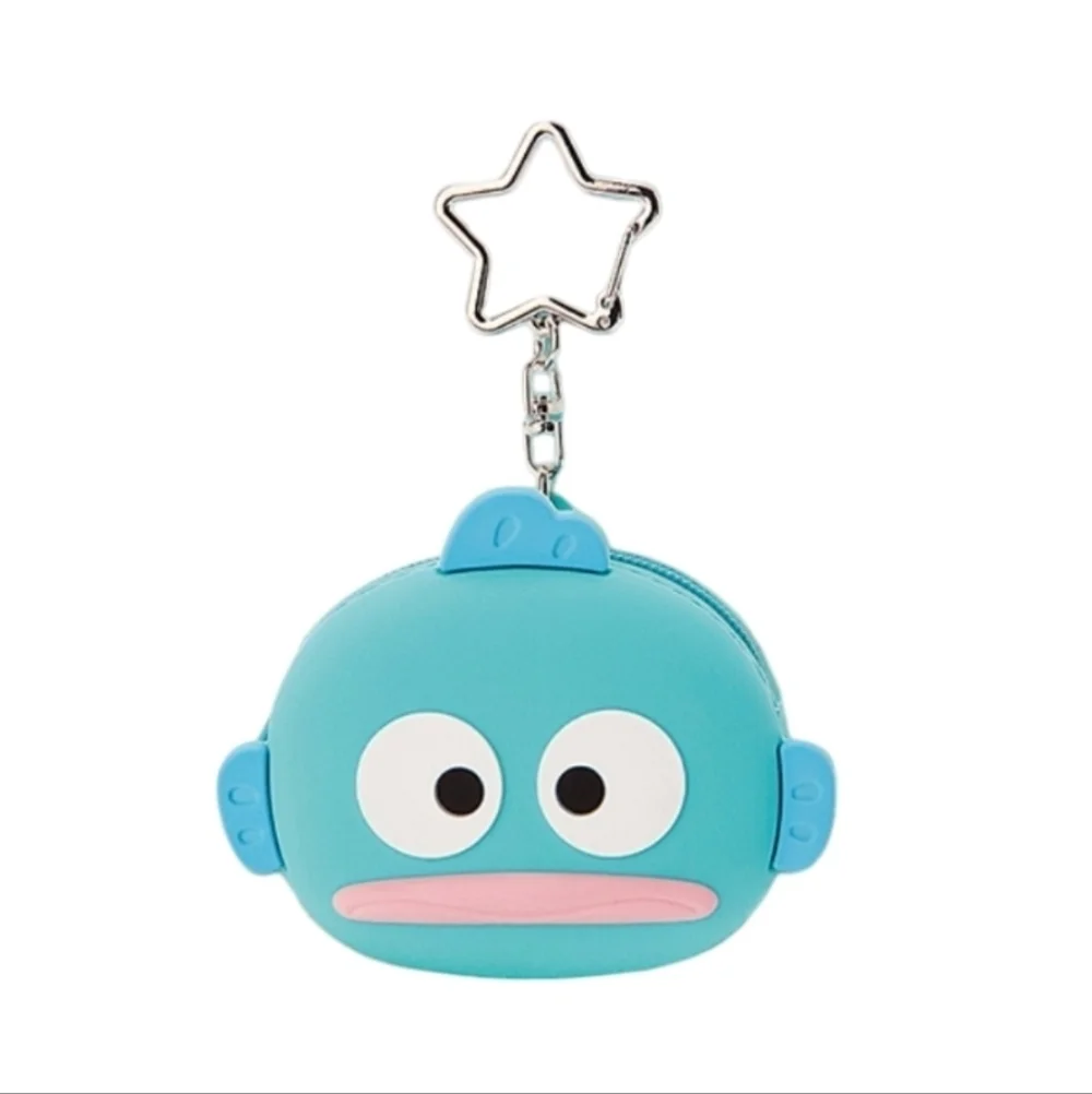 Sanrio Hangyodon Silicon Pouch Coin Purse with Star Keychain